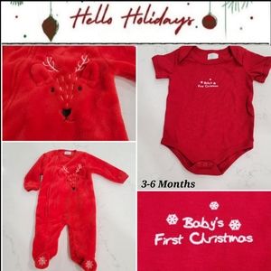 Holiday Baby Bundle Bodysuit and Onesie Size 3-6 Months